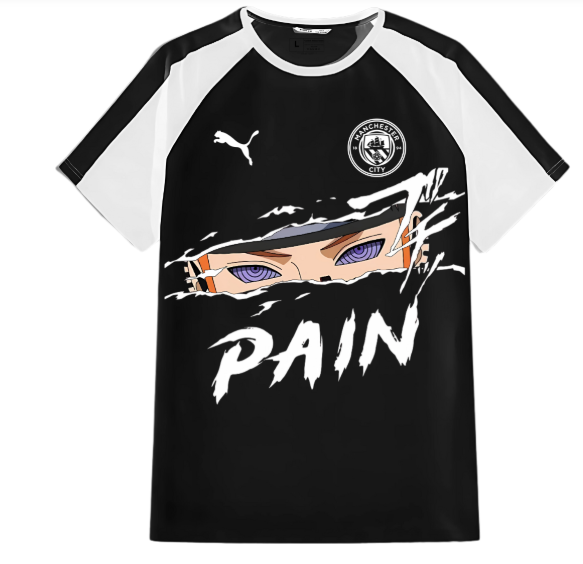 Manchester City "PAIN" Anime Custom Jersey – Premium Jersey Polyester Fabric || Custom anime football t-shirt jersey