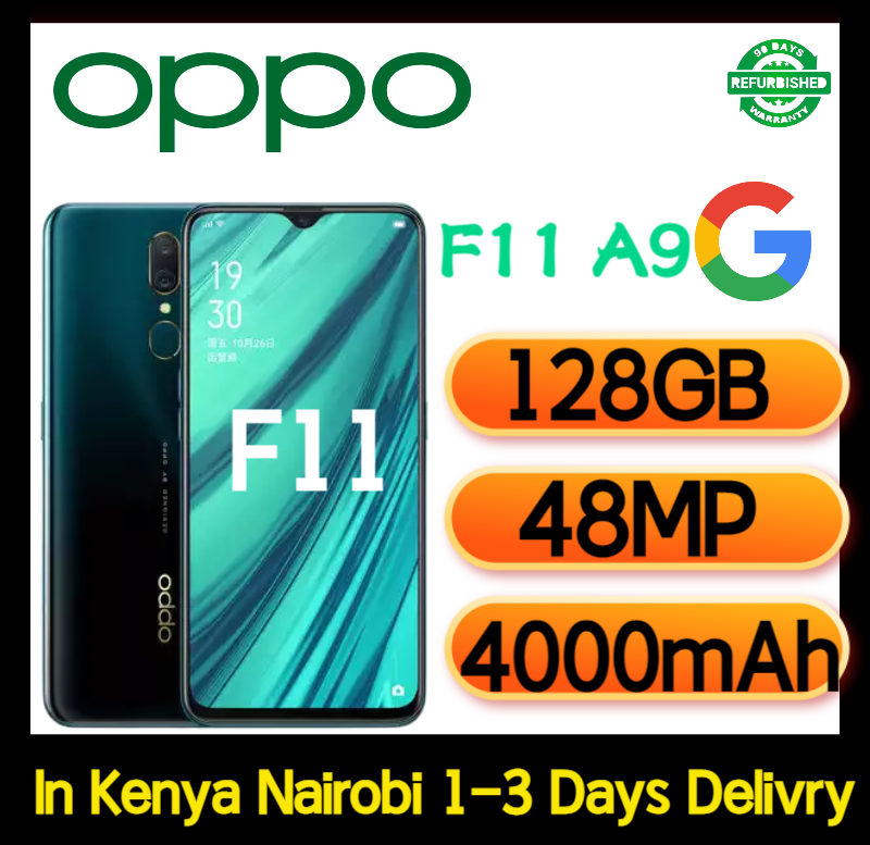 Refurbished OPPO F11 A9 Smart Phone 128GB+6GB 6.5" 4000mAh Fingerprint unlock phone Dual SIM 4G phone  Refurbished Phone SmartPhones Mobile Phones 128GB phone 4G Phone oppp phone smartphone