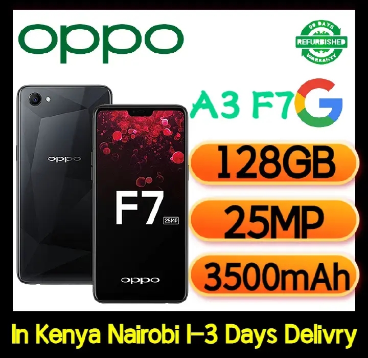 Refurbished OPPO A3 F7 Smart Phone 128GB+4GB 6.23" 3500mAh Fingerprint unlock phone Dual SIM 4G phone  Refurbished Phone SmartPhones Mobile Phones 128GB phone 4G Phone oppp phone smartphone
