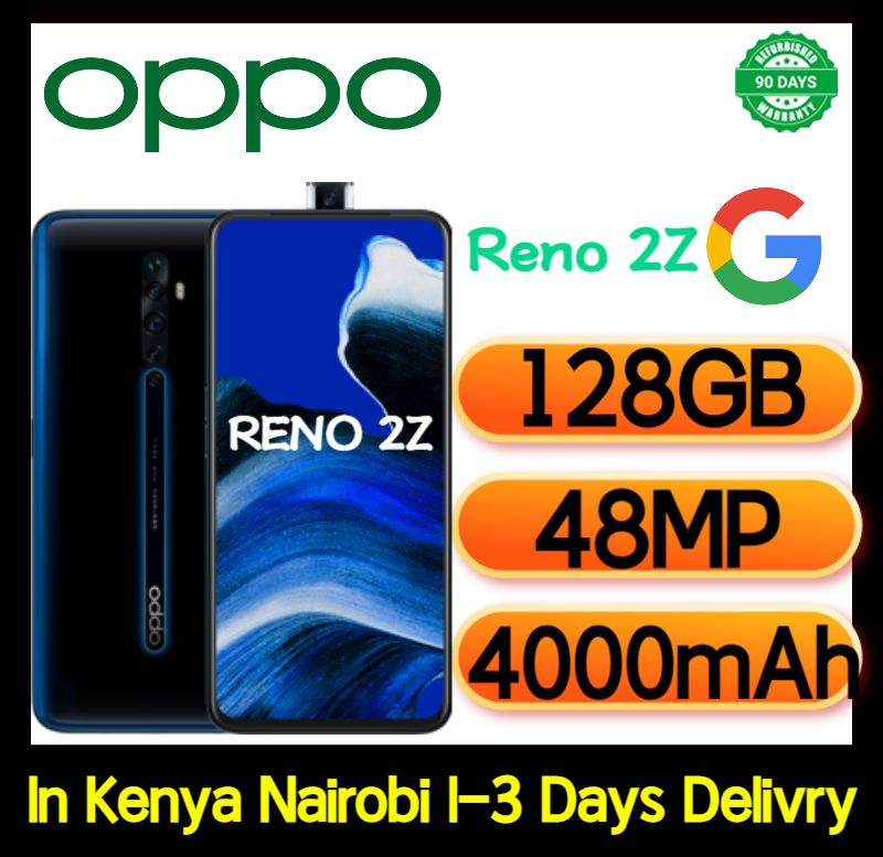 Refurbished OPPO Reno 2Z Smart Phone 256GB 128GB 6.5" without Fingerprint unlock phone Dual SIM 4G phone Refurbished Phone SmartPhones Mobile Phones 128GB phone 4G Phone oppp phone smartphone Reno2Z