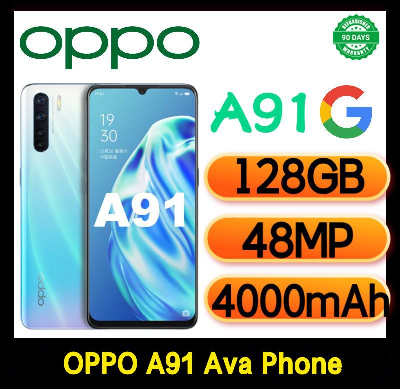 Refurbished OPPO A91 F15 Smart Phone 256GB 128GB 6.4" without Fingerprint unlock phone Dual SIM 4G phone Refurbished Phone SmartPhones Mobile Phones 128GB phone 4G Phone oppp phone smartphone A91 F15