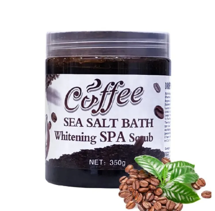 Coffee Body Scrub Exfoliating Skin Pore Cleansing Soften Sea Bath Salt Cream Moisturizing Anti Cellulite