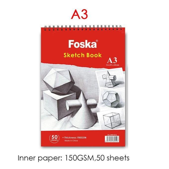 FOSKA A3 Sketch Book - 50 Sheets
