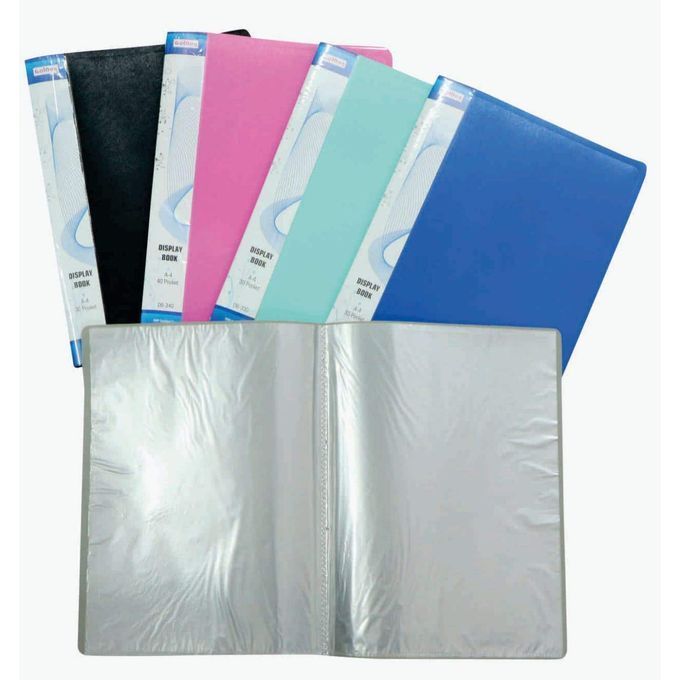 20  Pockets Display /Clear/ Portfolio Book File - Assorted Colour