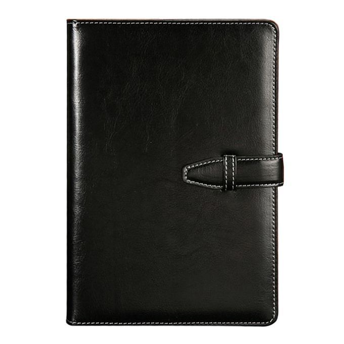 Refillable Leather Journal Notebook Office Diary Book Black.