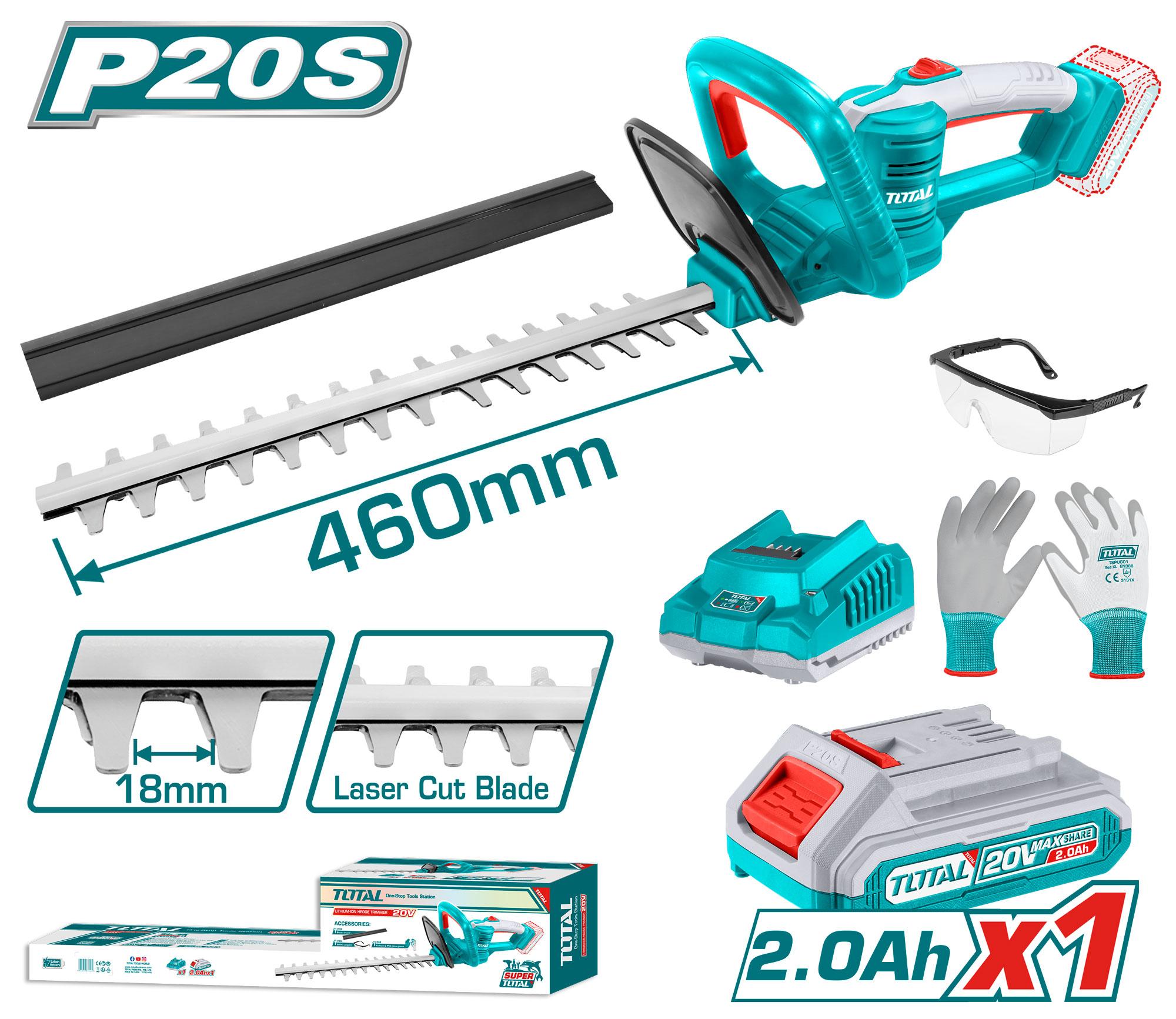 Total THTLI20461 Lithium-ion hedge
trimmer 20V