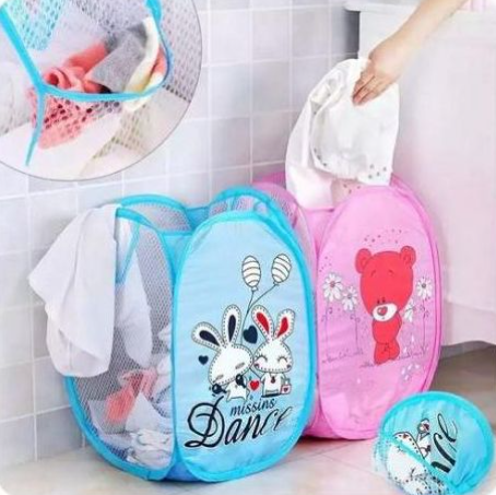 Multipurpose Kids Laundry Basket Toys Basket Bag