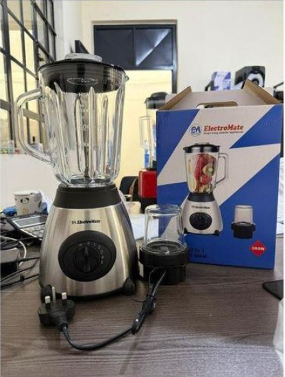 ElectroMate 2 In 1 Glass Blender With Power Grinding Machine