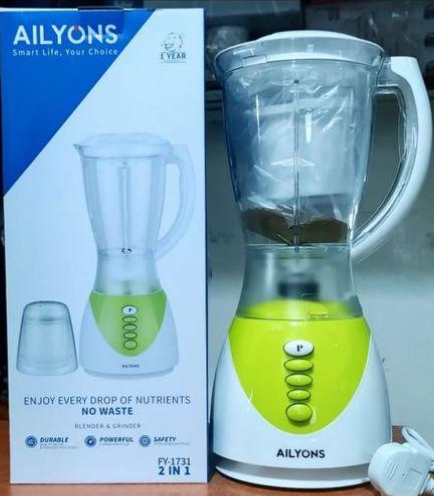 AILYONS Blender 2 In 1 With Grinder Machine 1.5L- green