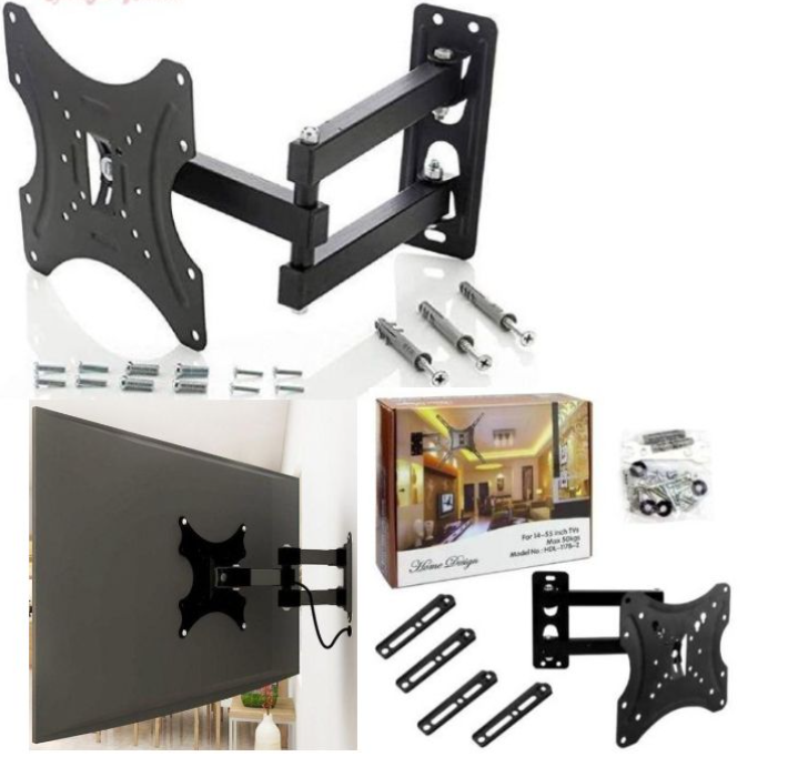 Home Design BEST METALLIC Full Motion 360 Degree TV WALL HOLDER MOUNT BRACKET // TV STAND FOR TV 14 inch -55 inch TILT ROTATING WALL MOUNT STRONG BRACKET // TV STAND// TV WALL SUPPORTER // TV WALL PRO