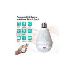 Nanny Camera, Panoramic 1080P 360 Degree Night Vision, Wifi Light Bulb Camera..