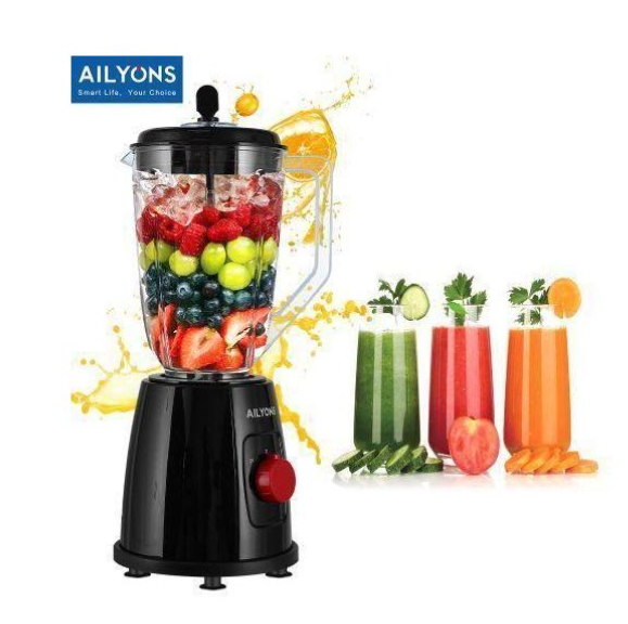 AILYONS New Arrival TYB-205 Blender 2In1 with Grinder Machine, 1.5L Black