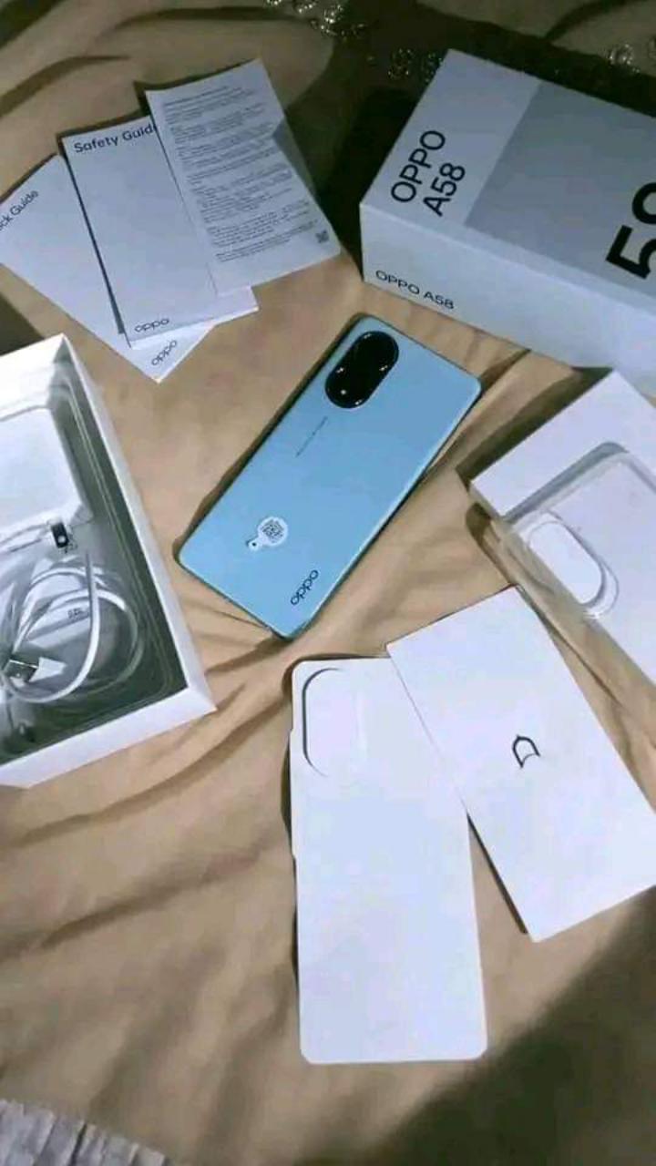 Oppo A58 🚨🔥

• RAM: 6GB, 8GB

• Storage: 128GB

• Battery: 5000 mAh, 33W

• Main Camera: 50MP + 2MP

• Selfie: 8MP

• Display: 6.56 inch, IPS LCD

• Processor: Mediatek G85

• Connectivity: Dual sim