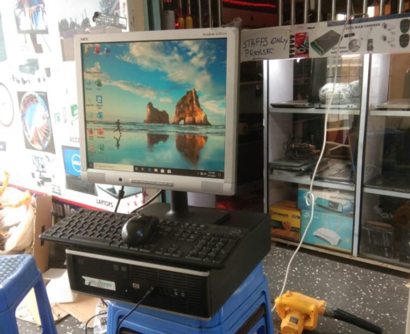 Full set Dell 17'' Monitor,key board + mouse Refurbished HP Compaq 8300 Elite (MFF) Intel Core i5 8GB Ram 500GB HDD Desktop PC Windows 10 Pro Refurbished Desktop Pc Refurbished certified cleanComputer