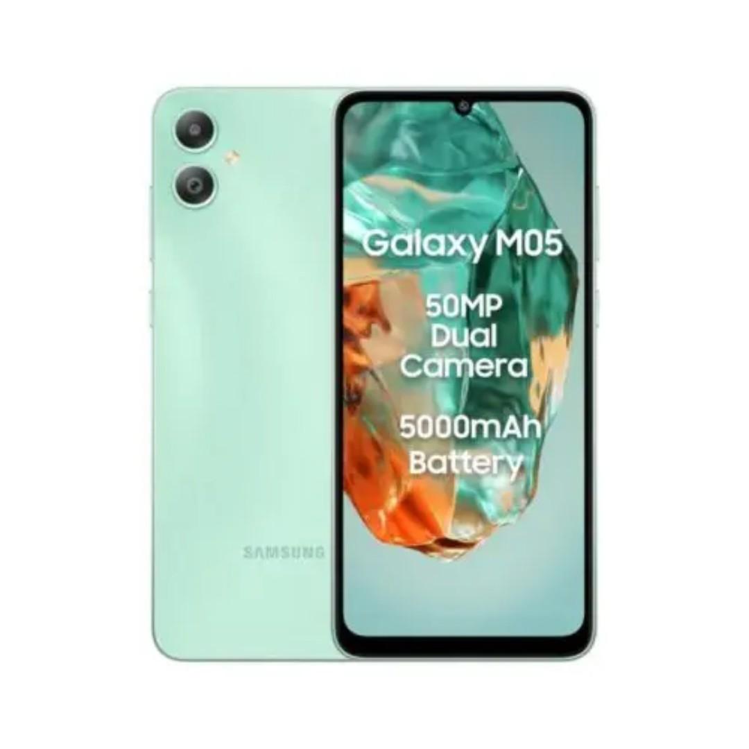 Samsung Galaxy M05 64gb +4gb ram 5000mAh  with 25w fast charger 6.7 inches Lcd The Samsung Galaxy M05 boasts a large 6.7-inch PLS LCD display with 720 x 1600 pixel resolution. This size is significant