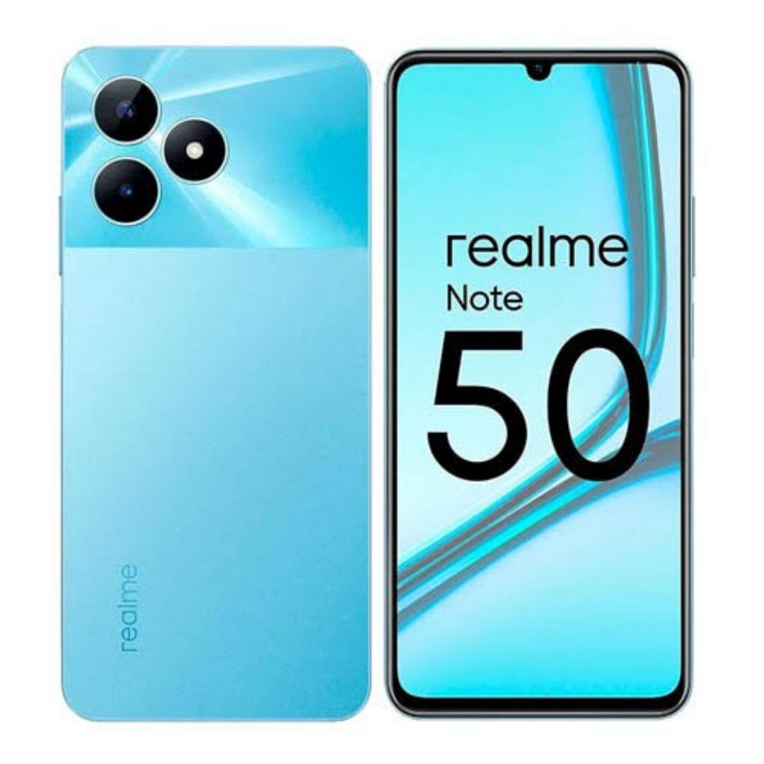The Realme Note 50 256GB showcases a contemporary design with a sleek finish, often available in vibrant colors. It features a 6.5-inch HD+ display, providing clear visuals and vibrant colors, ideal f