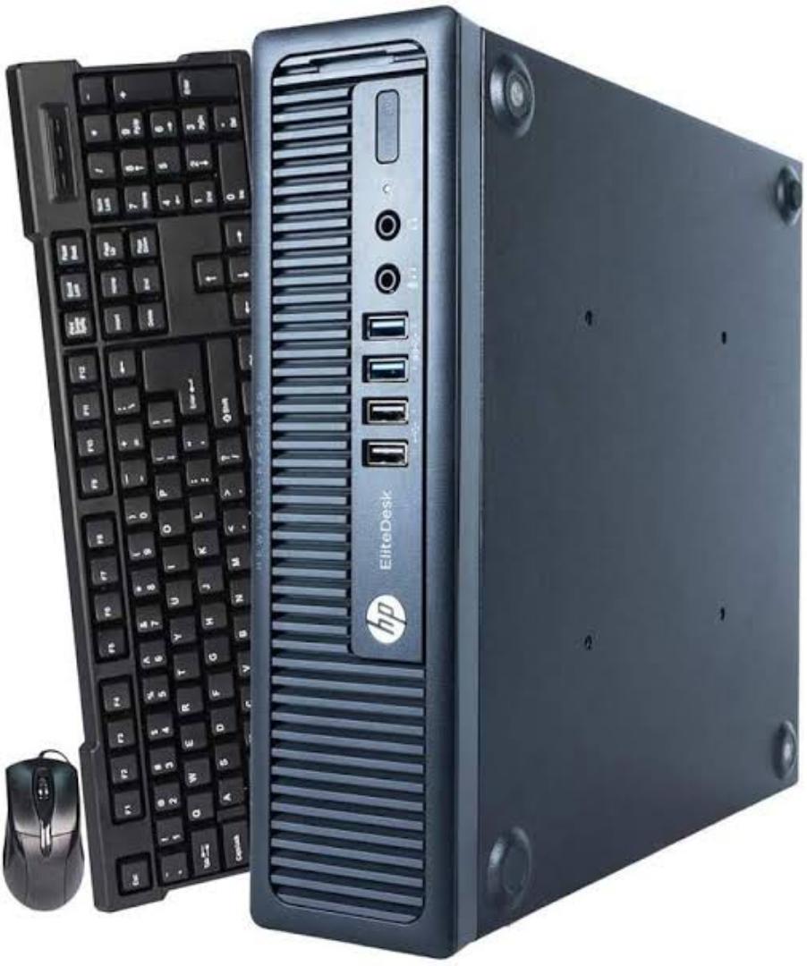 HP Refurbished EliteDesk 800 G1 4th Gen Core I5 8GB RAM 500GB HDD SFF Desktop + 22" DELL Monitor (complete Setup) HP EliteDesk 800 G1 SFF Core i5 4th Gen 3.2 GHz - 8GB - 500GB HDD with 19" HP Square L