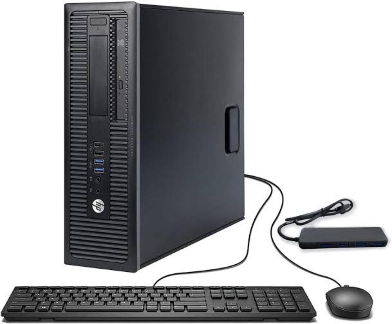 HP Refurbished EliteDesk 800 G1 4th Gen Core I5 8GB RAM 500GB HDD SFF Desktop + 22" DELL Monitor (complete Setup) HP EliteDesk 800 G1 SFF Core i5 4th Gen 3.2 GHz - 8GB - 500GB HDD with 19" HP Square L