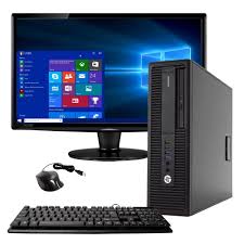 HP Refurbished EliteDesk 800 G1 4th Gen Core I5 8GB RAM 500GB HDD SFF Desktop + 22" DELL Monitor (complete Setup) HP EliteDesk 800 G1 SFF Core i5 4th Gen 3.2 GHz - 8GB - 500GB HDD with 19" HP Square L