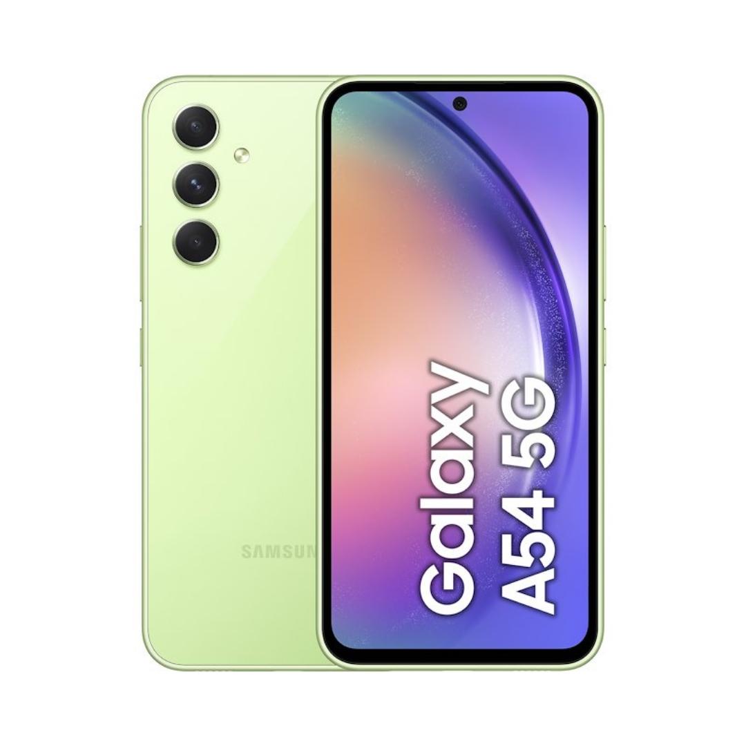 The Samsung Galaxy A54 has a 6.4-inch 120Hz Super AMOLED display with a screen resolution of 1080 x 2340 pixels and is protected by Gorilla Glassj 5. The phone has 8GB RAM and either 128GB or 256GB