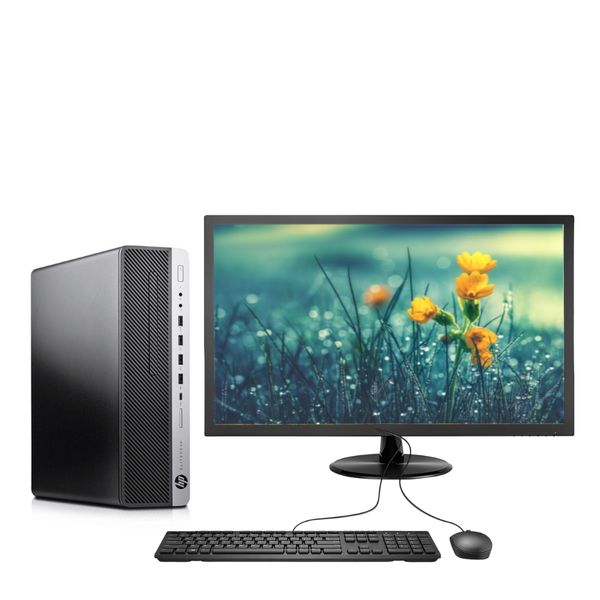 (Full set 16GBram + memory  500 HDD + 22'' Monitor,mouse and Keyboard )  core i7 Refurbished HP The HP EliteDesk 800 G4 is a robust, business-class desktop computer powered by an 8th Generation Intel