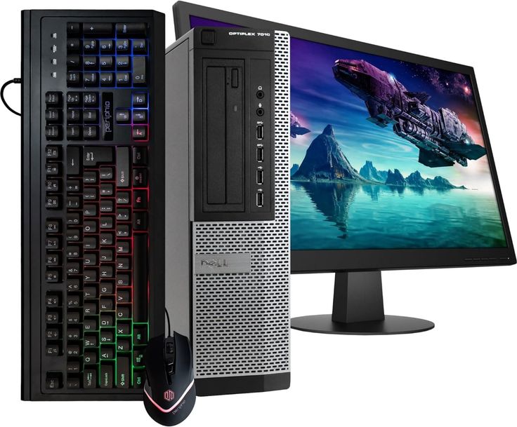 DELL Complete Desktop Computer Set Core i7 with 22 edge to edge Monitor, 8GB RAM, 1000GB HDD, Windows 11, Wired Keyboard & Mouse + FREE Mouse Pad – Ideal for Home, Office & School Computer Labs in Ken