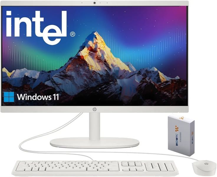 OFFER! full 19inch Monitor, HP Complete desktop Computer Set + Free Mouse Pad Desktop Core i5 8GB RAM 500GB HDD Monitor Full Set PC with Wired Keyboard Mouse Windows 11 ready for plug and play for all