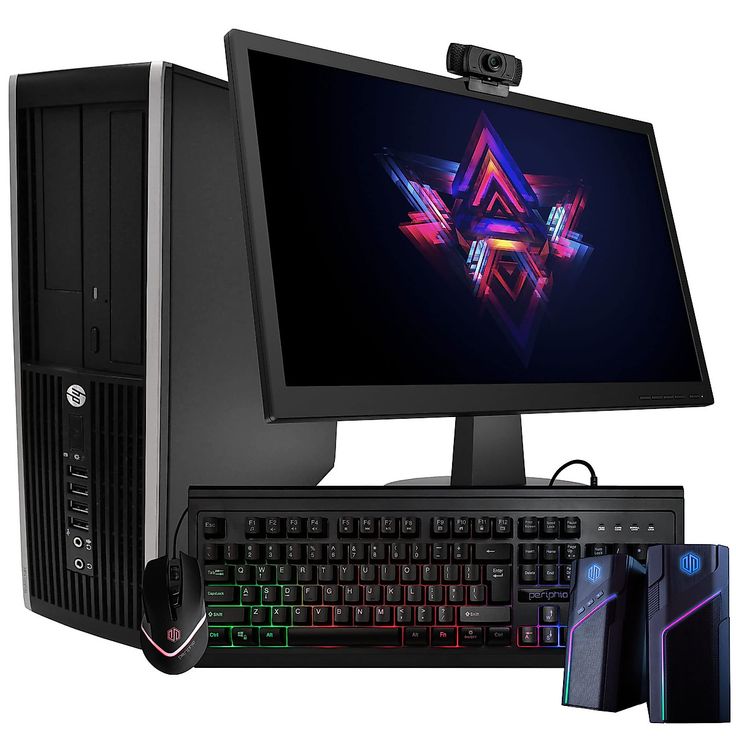 OFFER! full 19inch Monitor, HP Complete desktop Computer Set + Free Mouse Pad Desktop Core i5 8GB RAM 500GB HDD Monitor Full Set PC with Wired Keyboard Mouse Windows 11 ready for plug and play for all