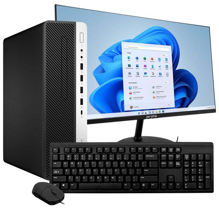 OFFER! full 19inch Monitor, HP Complete desktop Computer Set + Free Mouse Pad Desktop Core i5 8GB RAM 500GB HDD Monitor Full Set PC with Wired Keyboard Mouse Windows 11 ready for plug and play for all