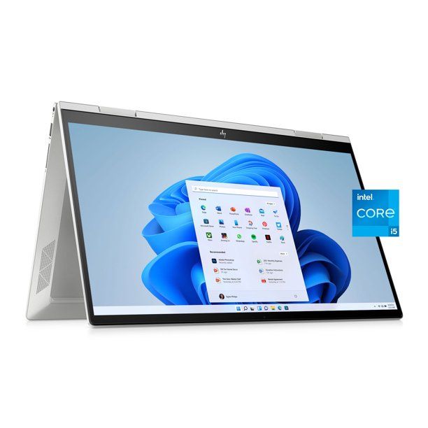 HP Envy 15.6" FHD Touch x360, Intel Core i5-1135G7, 8GB RAM, 512GB SSD, Silver, Windows 11, 15-ed1055wm