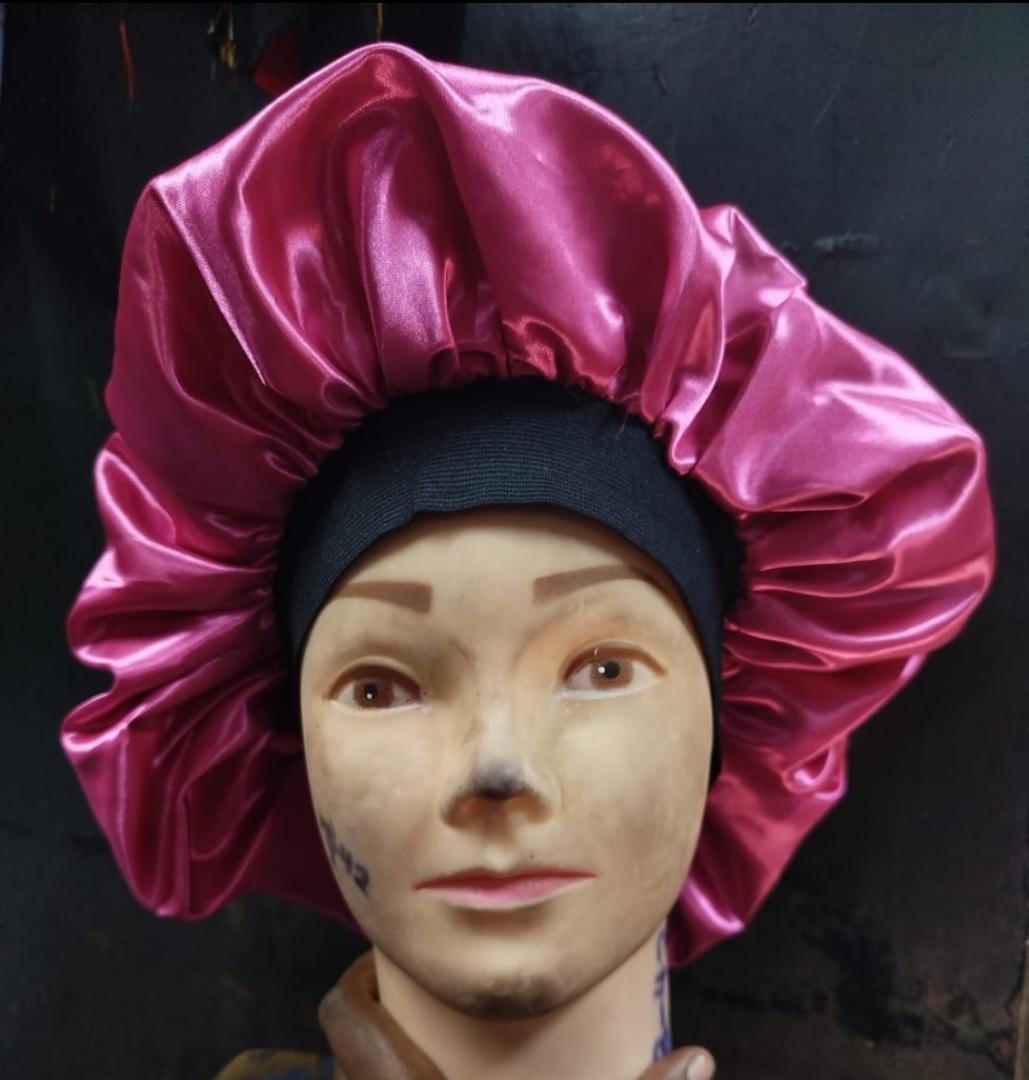 New LARGE Women Headscarf Hat Sleeping Bonnet Night Sleep Hair Caps Silky Bonet Satin Adjust Head Cover Hat For Curly Springy Hair Styling Accessories