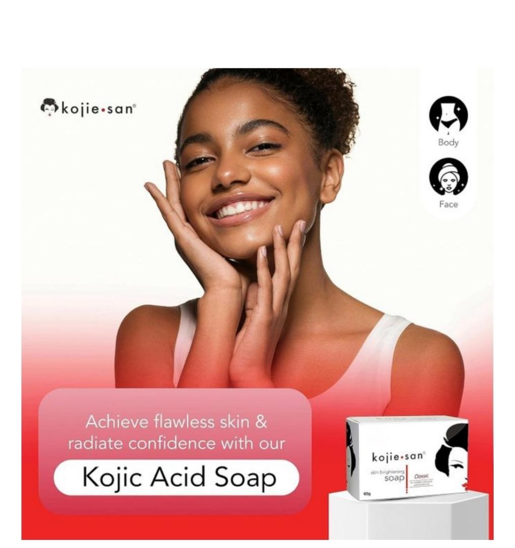 Kojie San ORIGINAL Skin Lightening Soap -Classic Kojic Acid Soap for Dark Spots, Hyperpigmentation, Whitening & Scars - Beauty Bar with Coconut & Tea Tree Oil for Fair skin