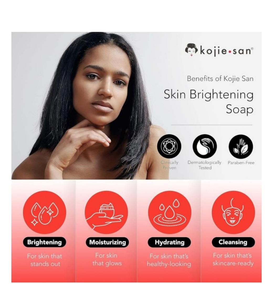 Kojie San ORIGINAL Skin Lightening Soap -Classic Kojic Acid Soap for Dark Spots, Hyperpigmentation, Whitening & Scars - Beauty Bar with Coconut & Tea Tree Oil for Fair skin