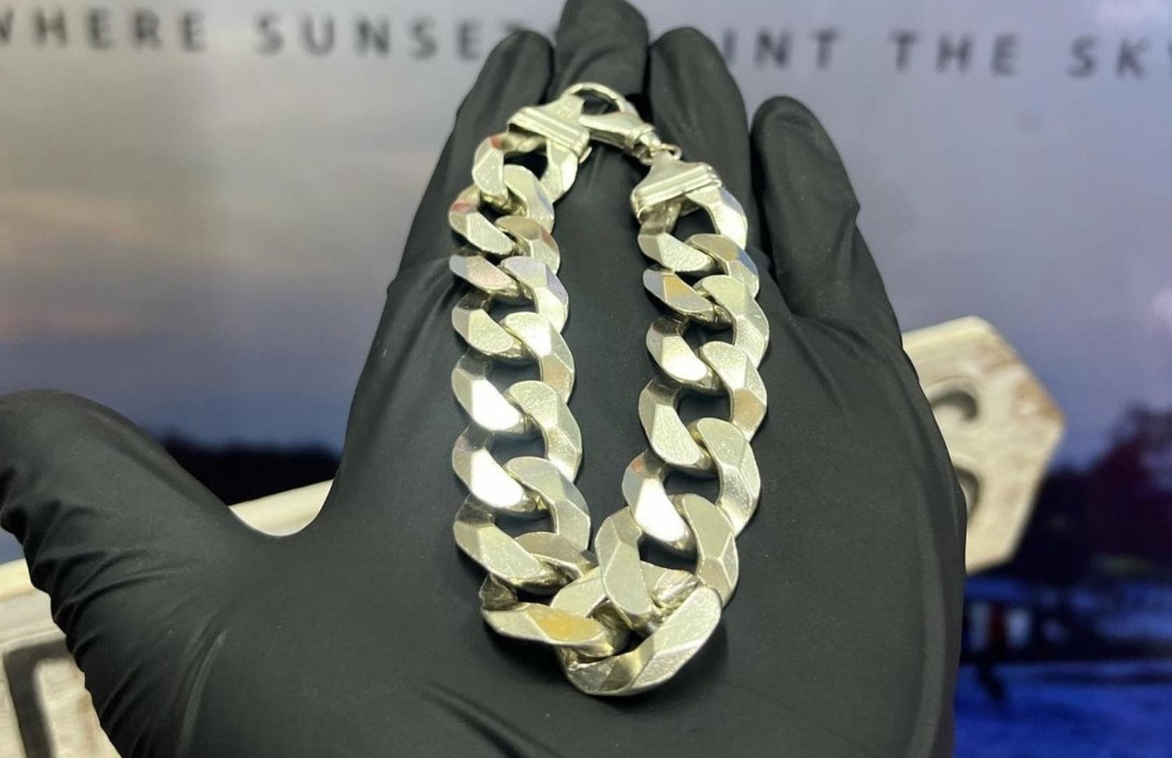Cuban link Silver bracelet