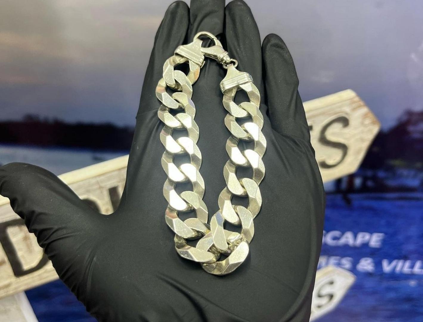 Cuban link Silver bracelet