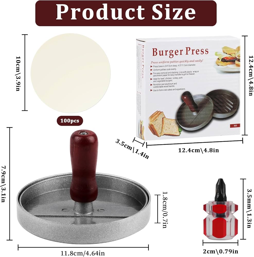 Metallic Burger press