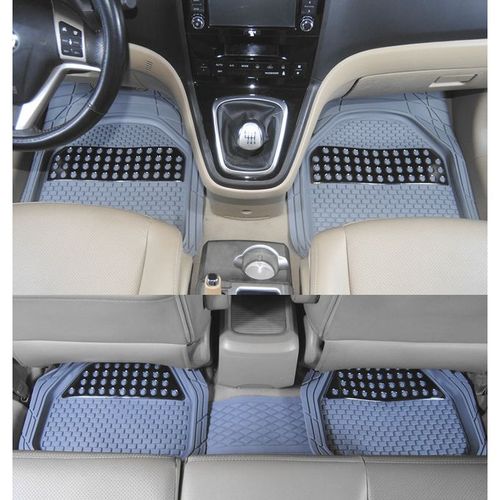 Grey Car Floor Mats For 5 Seater Vehicles, Heavy Duty Rubber These heavy duty mats are designed to protect your car floor against dirt and accidental spillage
