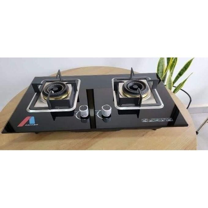 2 burner Amaze glass inbuilt hob cooker This amazing table top / embedded double burner gas cooker is safe to use, automatic ignition, energy efficient and produces uniform flame