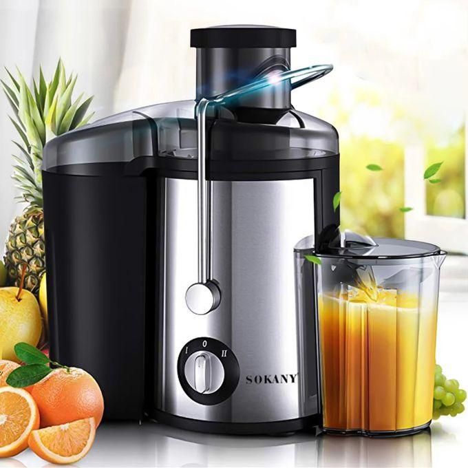 800 Watts Silver crest Juicer; has 2 speeds for soft and hard fruit and vegetables. Both the bowl and the blender can be run from a single drive.