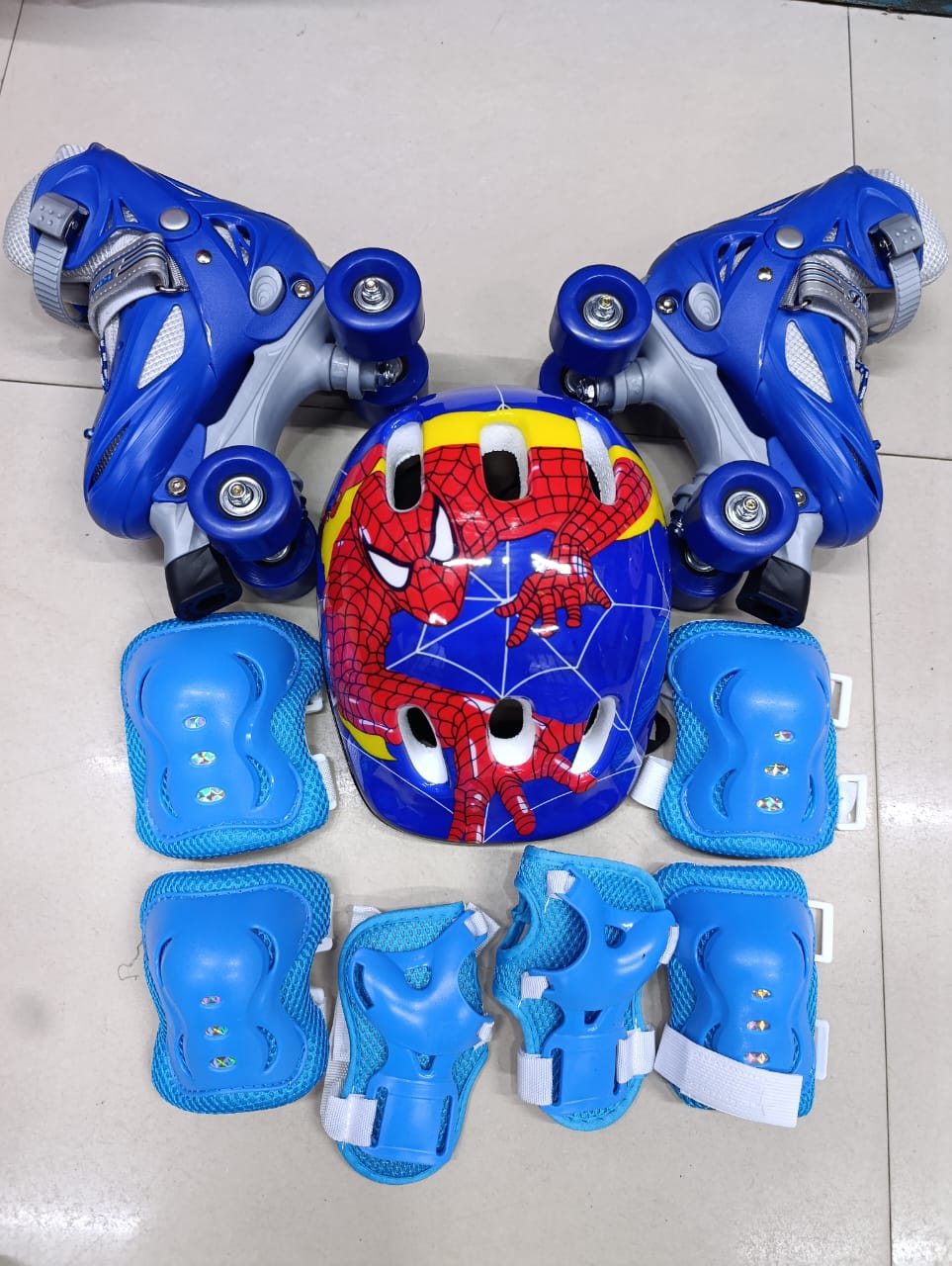 Adjustable Quad skates Sizes 35_38,The size of the roller boots can be adjusted with button via a button allowing you to easily find the size of shoes that suits your child.