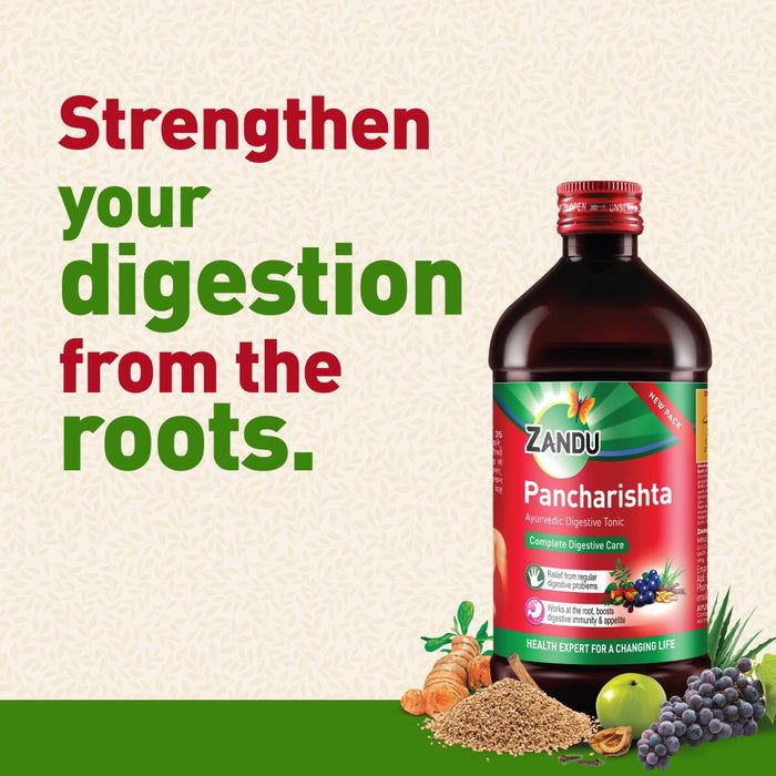 Zandu Pancharishta Ayurvedic Digestive Tonic for Indigestion, Constipation & Bloating
