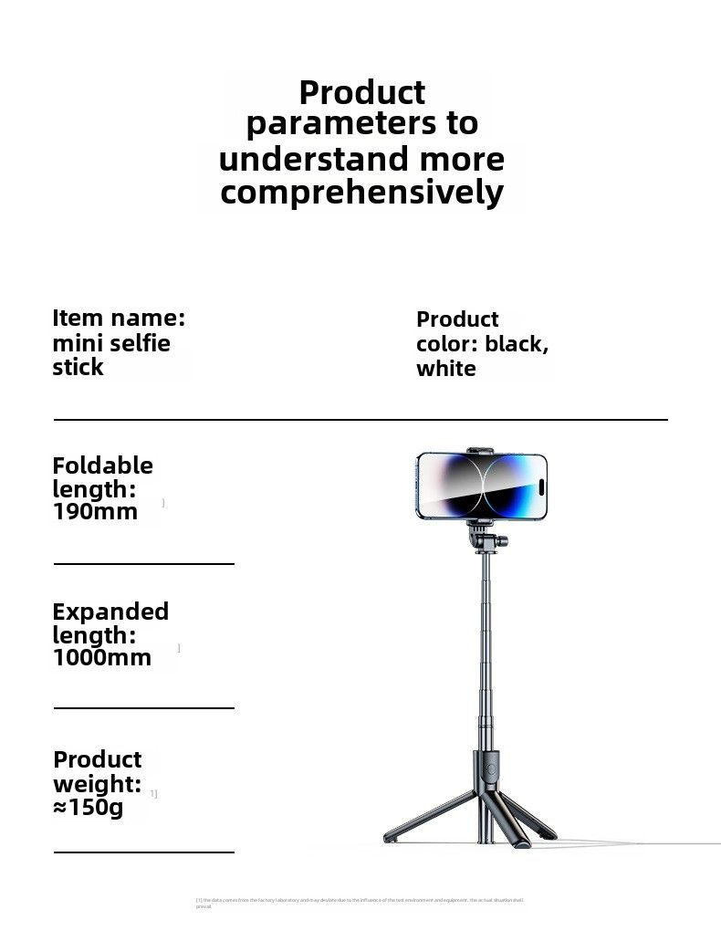 Mini Selfie Stick Tripod - The Portable Photography Wonder for Travel! Ideal for taking amazing selfies, shooting vlogs, and live streaming on your phone. Equipped with Bluetooth for effortless shooti