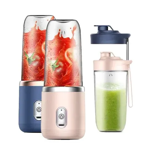 mini portable blender juicer with extra cup. Rechargeable for making fresh juice, smoothies, shakes