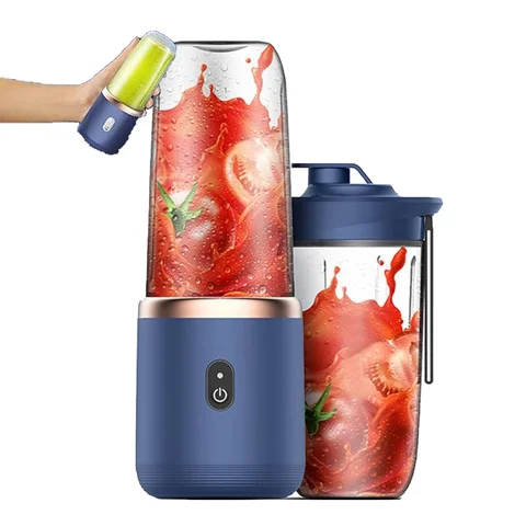 mini portable blender juicer with extra cup. Rechargeable for making fresh juice, smoothies, shakes