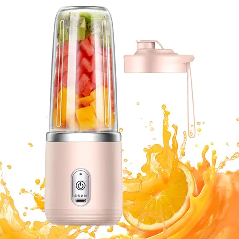 mini portable blender juicer with extra cup. Rechargeable for making fresh juice, smoothies, shakes