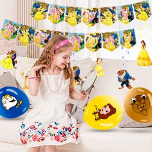 Beauty and the Beast Party Decorations,117pcs Beauty and the Beast Birthday Decorations&Party Tableware Set,Beauty and the Beast Decorations Balloons Banner, Beauty and the Beast Party Supplies etc