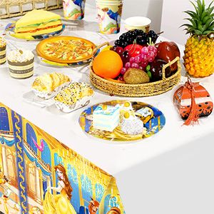 Beauty and the Beast Party Decorations,117pcs Beauty and the Beast Birthday Decorations&Party Tableware Set,Beauty and the Beast Decorations Balloons Banner, Beauty and the Beast Party Supplies etc