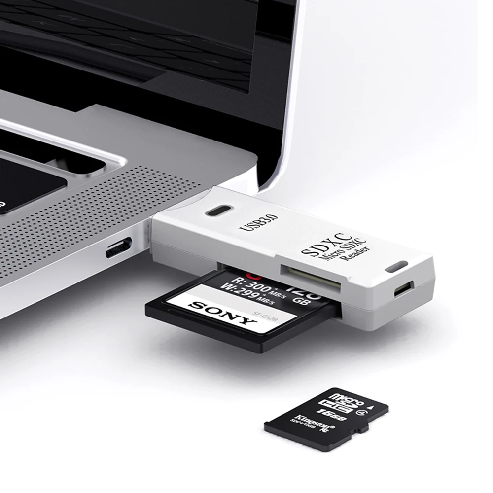 2-in-1 Card Reader USB 3.0 Reader Micro SD TF Memory Card High Speed Multi-card Writer Adapter Flash Drive Laptop Accessories