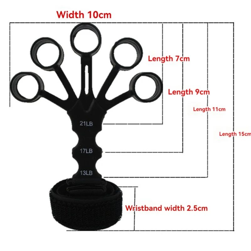 Silicone Finger Trainer Wrist Tension Device Finger Rehabilitation Enhancer Flexion Extension Five finger Training Grip Device