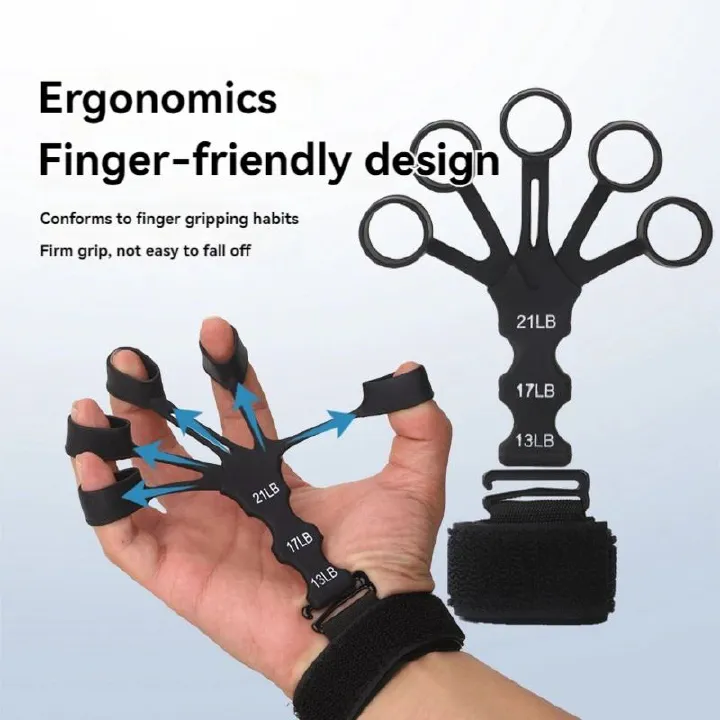 Silicone Finger Trainer Wrist Tension Device Finger Rehabilitation Enhancer Flexion Extension Five finger Training Grip Device